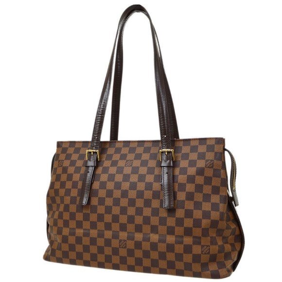 Authentic LOUIS VUITTON CHELSEA SHOULDER TOTE BAG TH0033 PURSE DAMIER - Picture 1 of 12